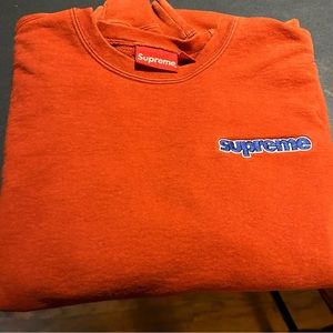 Supreme dark red sweatshirt